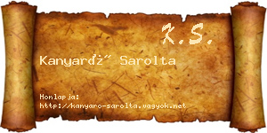 Kanyaró Sarolta névjegykártya